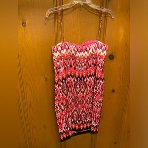 Silk cocktail dress w/ spaghetti straps